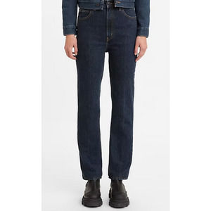 Levi's Premium Dark Wash 70's High Rise Slim Straight Women's Jeans Size 26